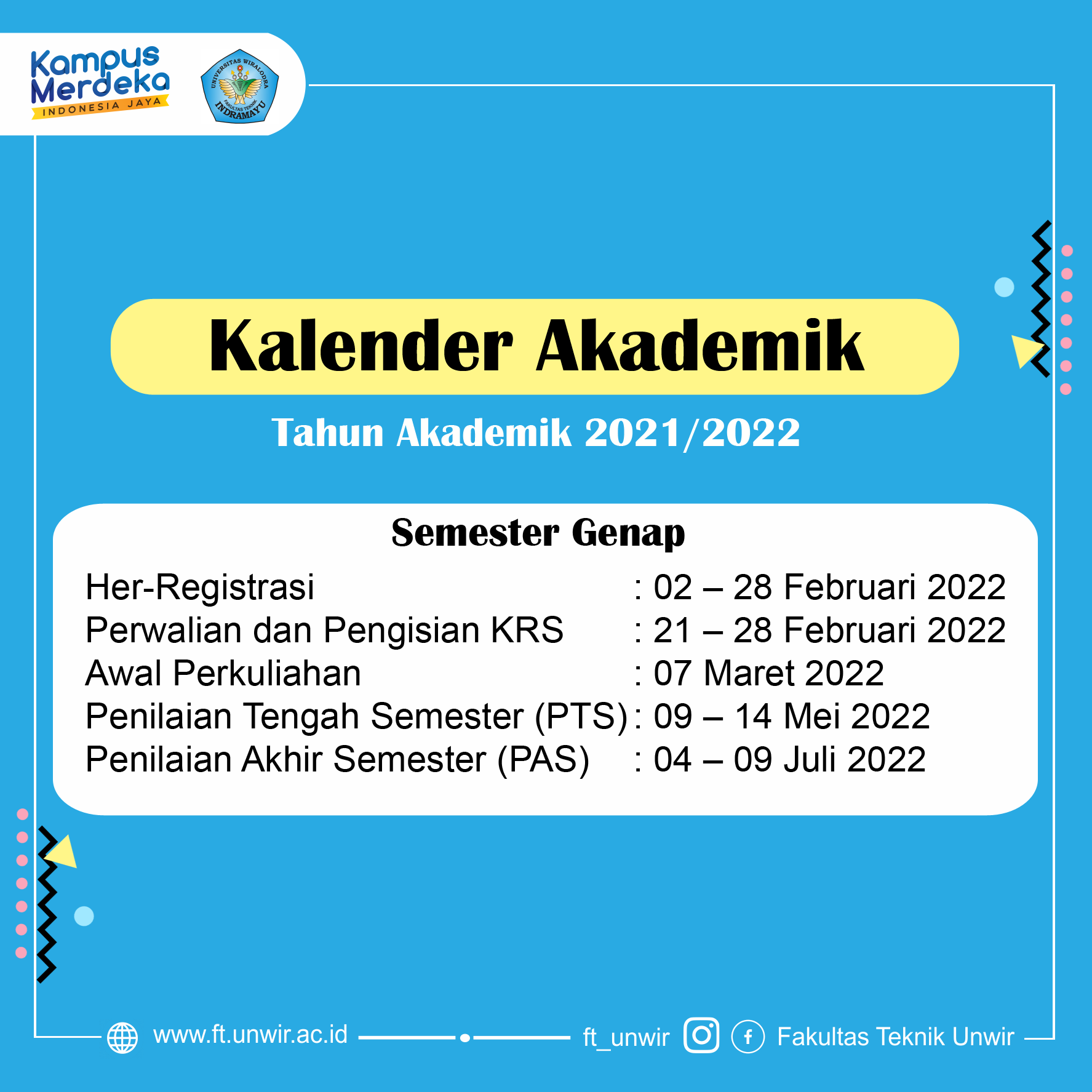 Kalender Akademik Tahun 2021/2022 Semester Genap