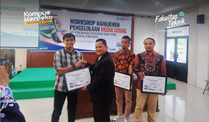 Fakultas Teknik Mendapatkan Penghargaan Sebagai Konten Kreator Teraktif pada Kegiatan Workshop