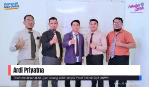 Ujian Sidang Akhir Skripsi Ardi Priyatna Prodi Teknik Sipil Unwir