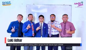 Ujian Sidang Akhir Skripsi Luki Adhar di Teknik Sipil UNWIR.