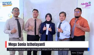 Ujian Sidang Akhir Skripsi Mega Sonia Isthofayanti Prodi Teknik Sipil Unwir