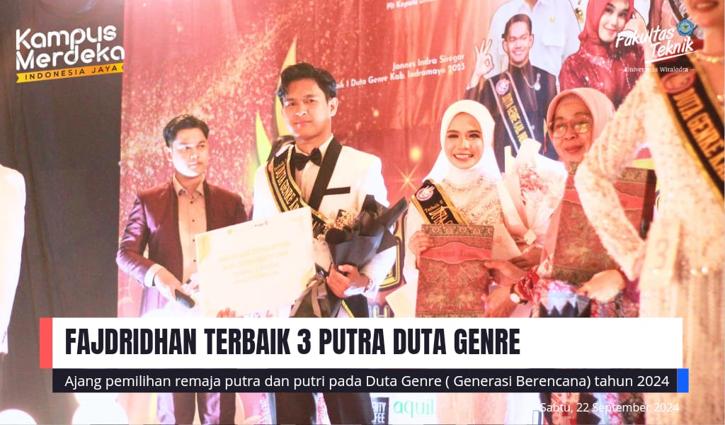 Fajridhan Terbaik 3 Putra Duta Genre