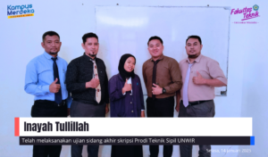 Ujian Sidang Akhir Skripsi Inayah Tullillah di Teknik Sipil UNWIR