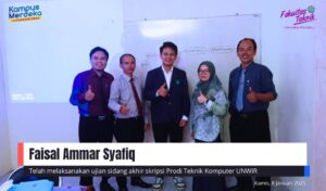 Ujian Sidang Akhir Skripsi Faisal Ammar Syafiq di Teknik Komputer UNWIR.