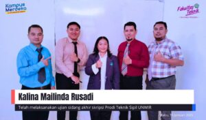 Ujian Sidang Akhir Skripsi Kalina Mailinda Rusadi di Teknik Sipil UNWIR.