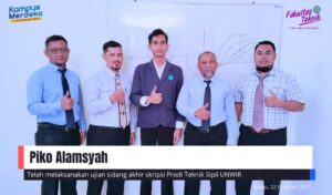 UJIAN SIDANG AKHIR SKRIPSI PIKO ALAMSYAH DI TEKNIK SIPIL UNWIR.