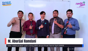 Ujian Sidang Akhir Skripsi M. Aburijal Ramdani di Teknik Sipil UNWIR.