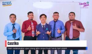 UJIAN SIDANG AKHIR SKRIPSI CASRIKO DI TEKNIK SIPIL UNWIR