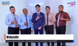 UJIAN SIDANG AKHIR SKRIPSI WAHYUDIN DI TEKNIK SIPIL UNWIR