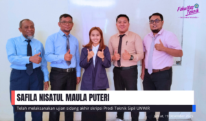 UJIAN SIDANG AKHIR SKRIPSI SAFILA NISATUL MAULA PUTERI PRODI TEKNIK SIPIL UNWIR