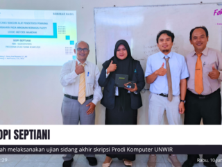 UJIAN SIDANG AKHIR SKRIPSI SOPI SEPTIANI PRODI TEKNIK KOMPUTER UNWIR