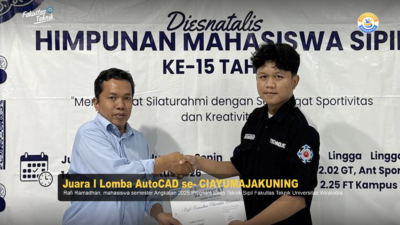 Mahasiswa Teknik Sipil Universitas Wiralodra Raih Juara I Lomba AutoCAD Se-Ciayumajakuning